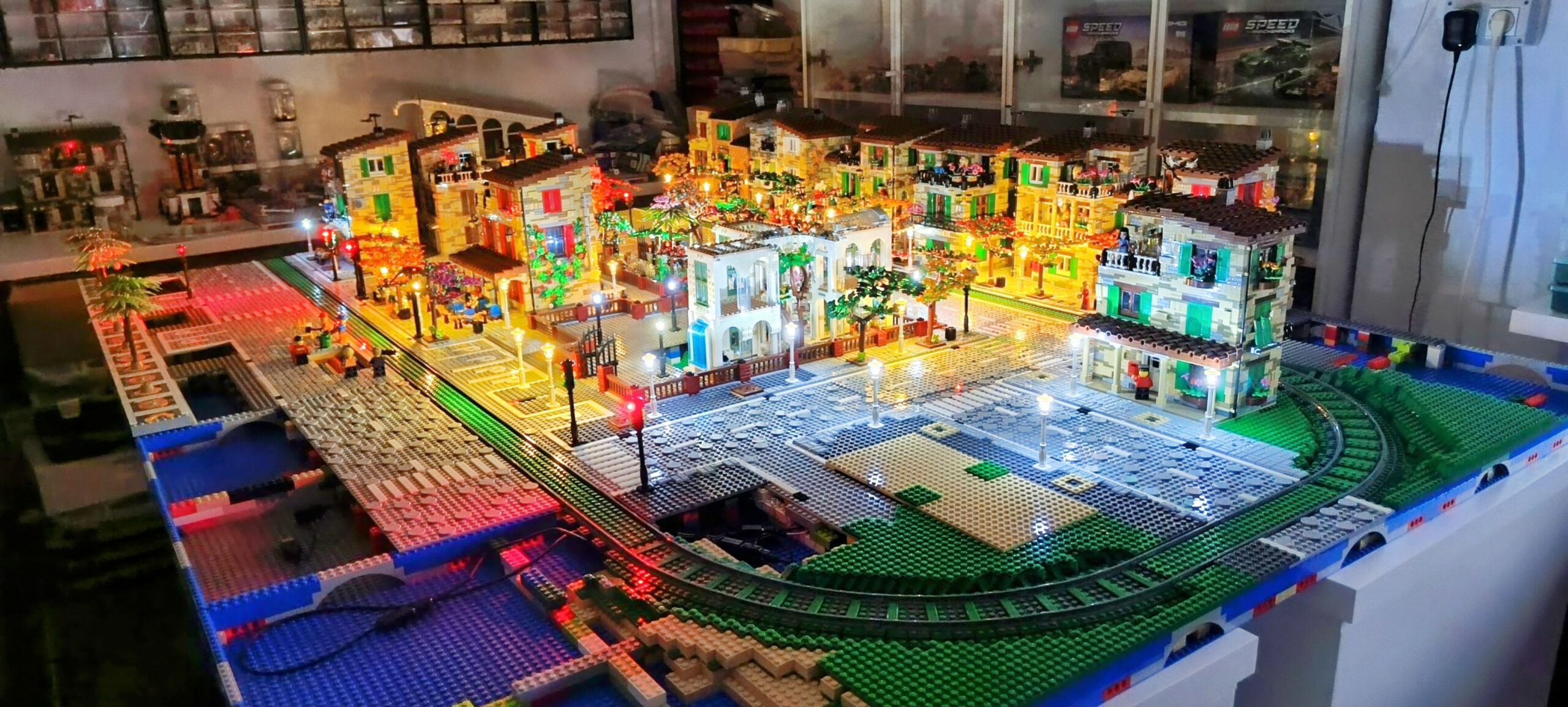 Maqueta ficticia de arquitectura italiana construida con 215.000 piezas